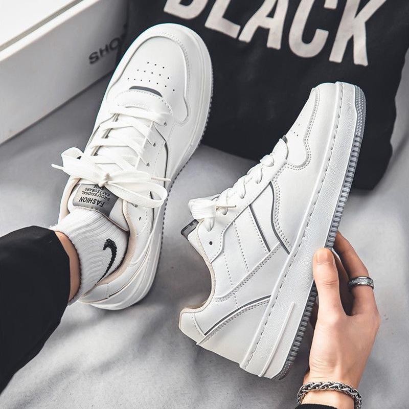 

Little white shoes men s shoes 2025 new spring and autumn breathable casual shoes heightening sports shoes Korean version trendy versatile board shoes 44 сірий колір