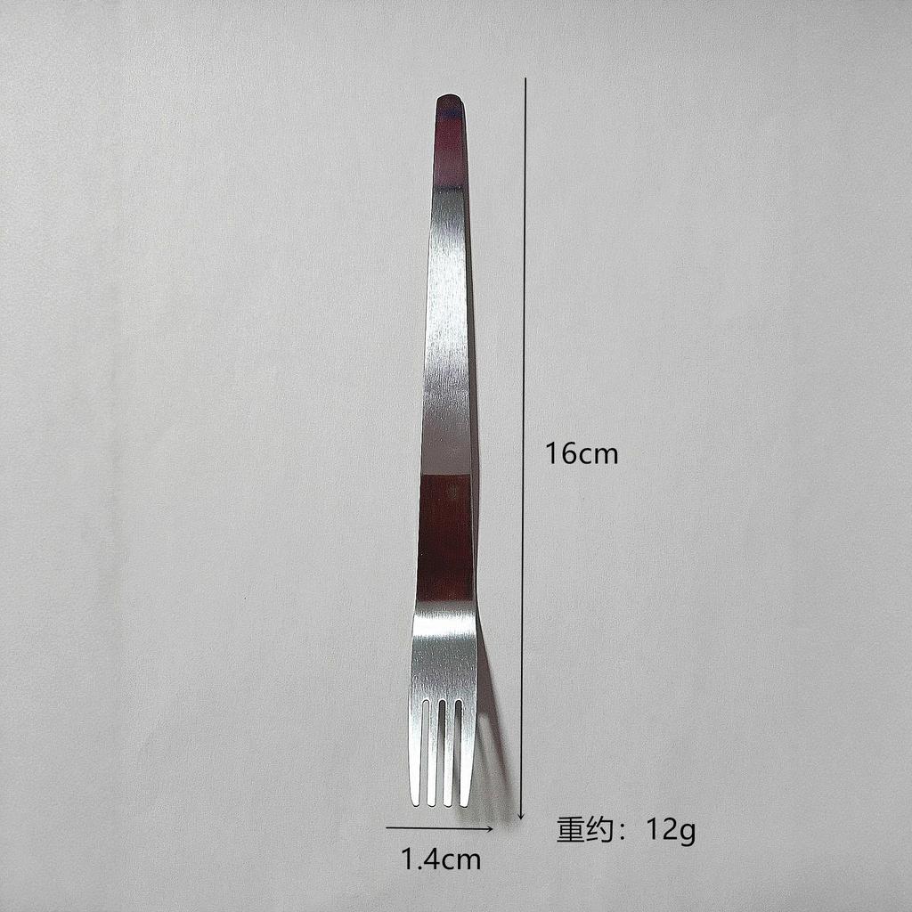 Kitchen Special Stainless Steel Fruit Fork Thickened Dessert Cake Mooncake Fork Salad Fruit Pick for Home Restaurant Daily Use