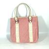 BVLGARI Logo mania Vertical Tote Bag Shoulder Bag Leather/Canvas pink/White