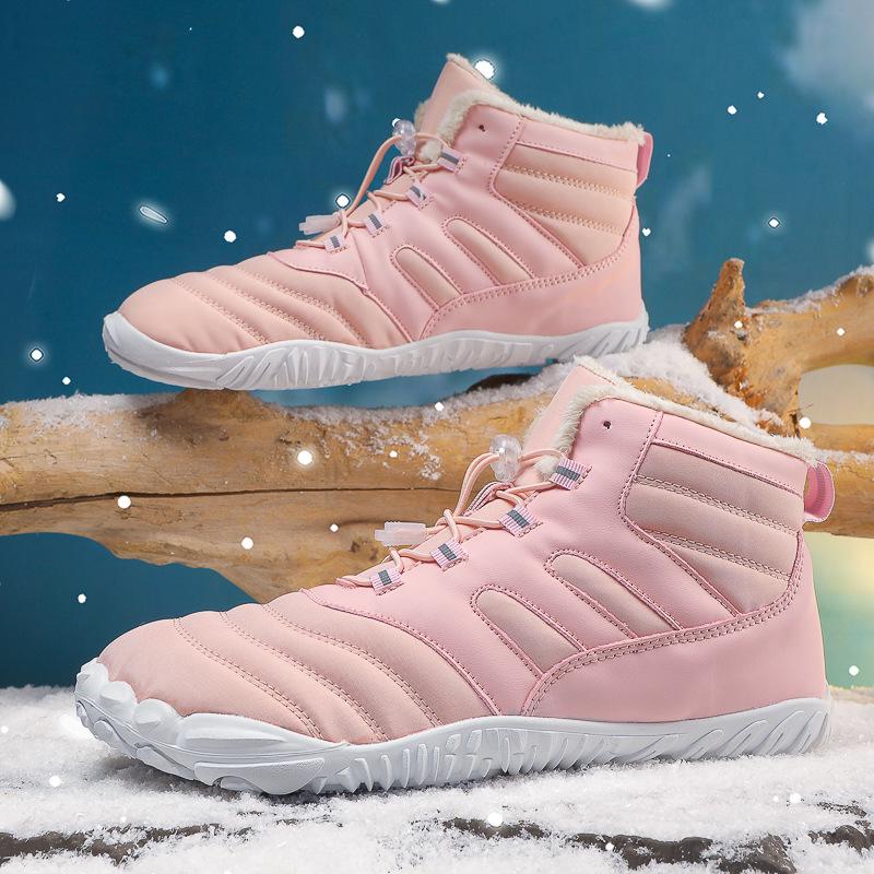 Men's and Women's Mid-Cut Winter Snow Boots - Fashionable, Warm, Plus Velvet Short Boots for Couples