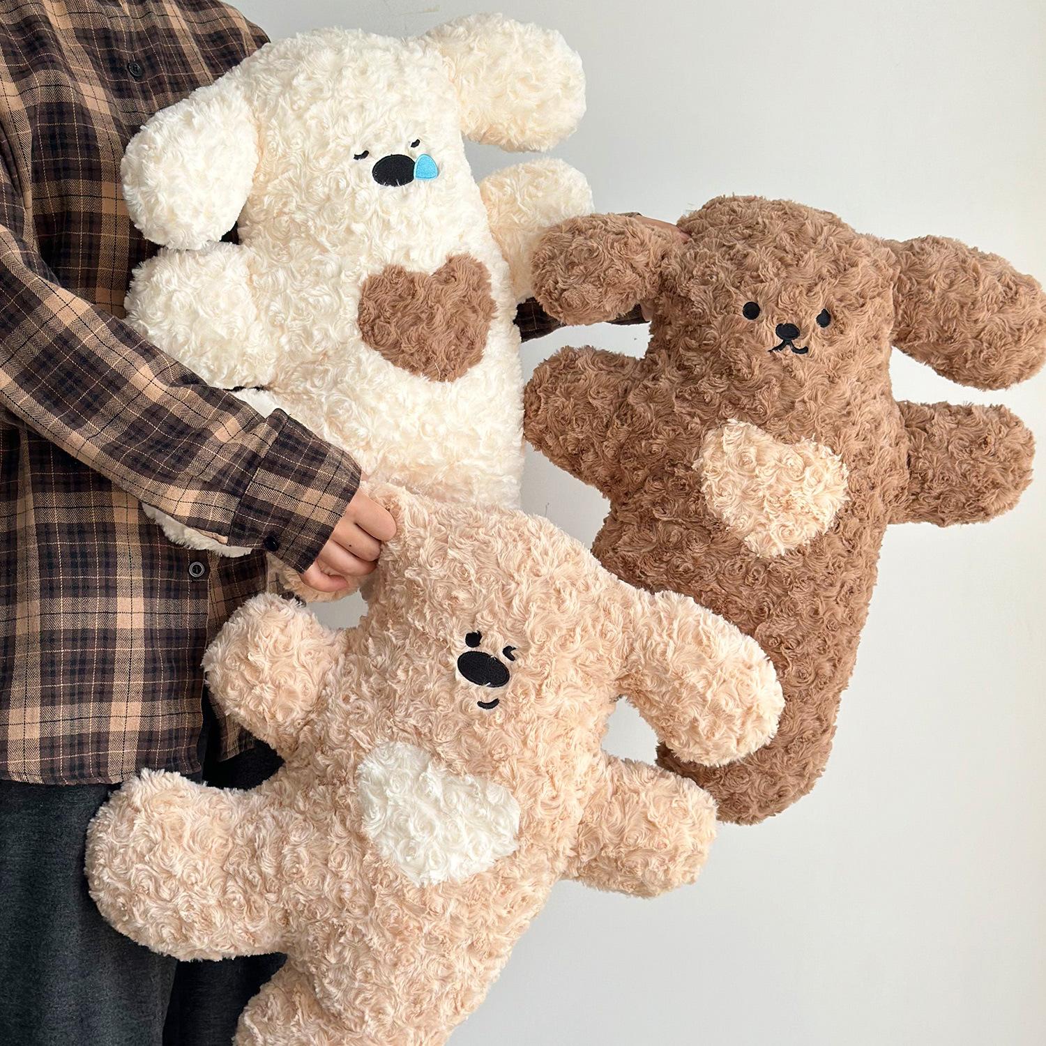 

Новый продукт Happy Puppy Doll Biscuit Подушка Девочка спит на боку и спит Милая плюшевая кукла Подарок color random hair