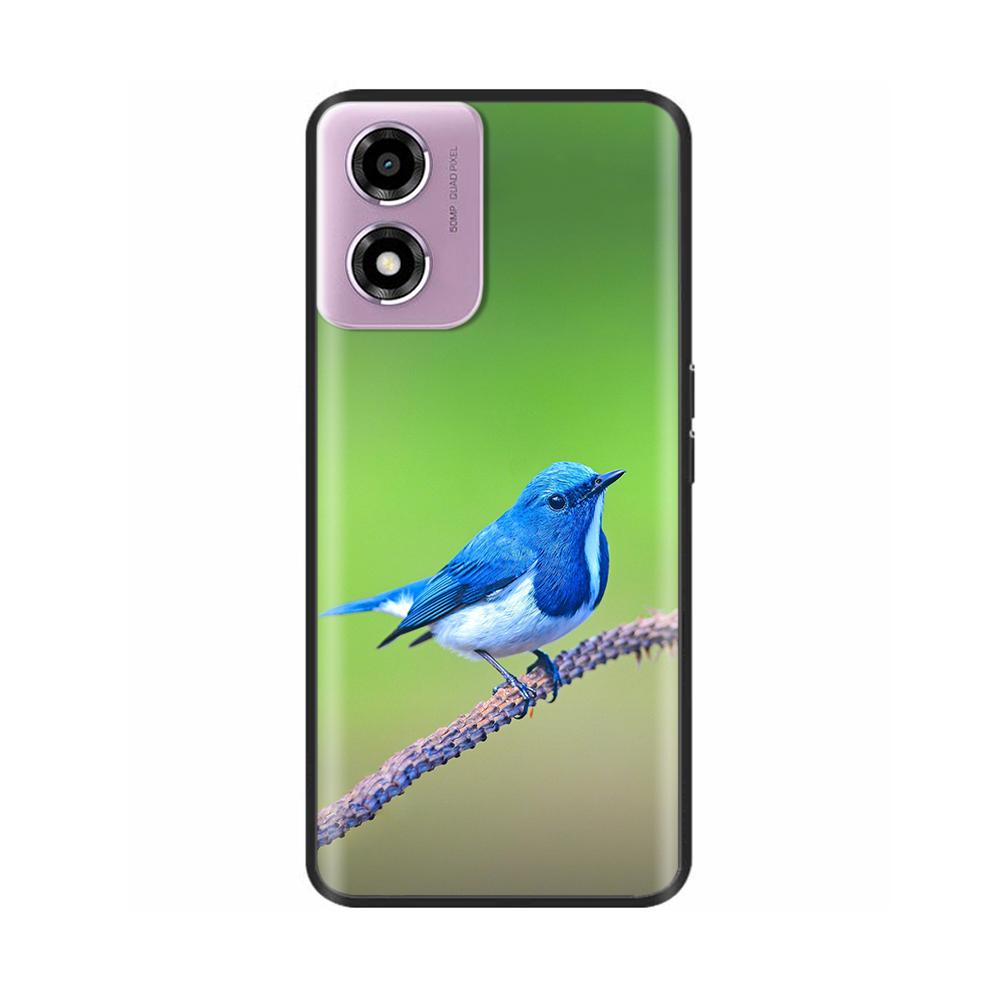 Für Motorola Moto E14 Hülle Niedliche Bemalte Weiche Schwarze Silikonhülle 6,56'' Stoßfeste Handyhülle Für Motorola E14 E 14 MotoE14 Taschen