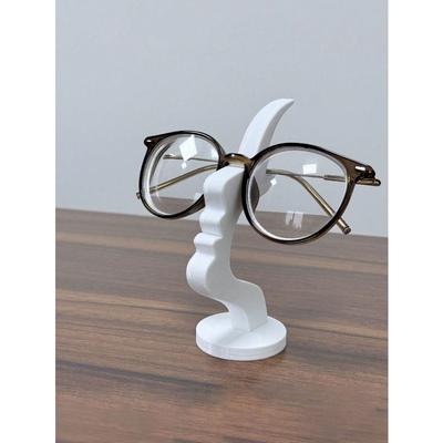 Unique Curved Eyeglasses Stand - Practical Minimalist Black Design, Plastic Material