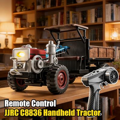 JJRC C8836 Handheld Tractor Remote Control Car Fully Proportional 4WD Simulation Trailer Kid RC Toy Vehicle Model Toy Gift