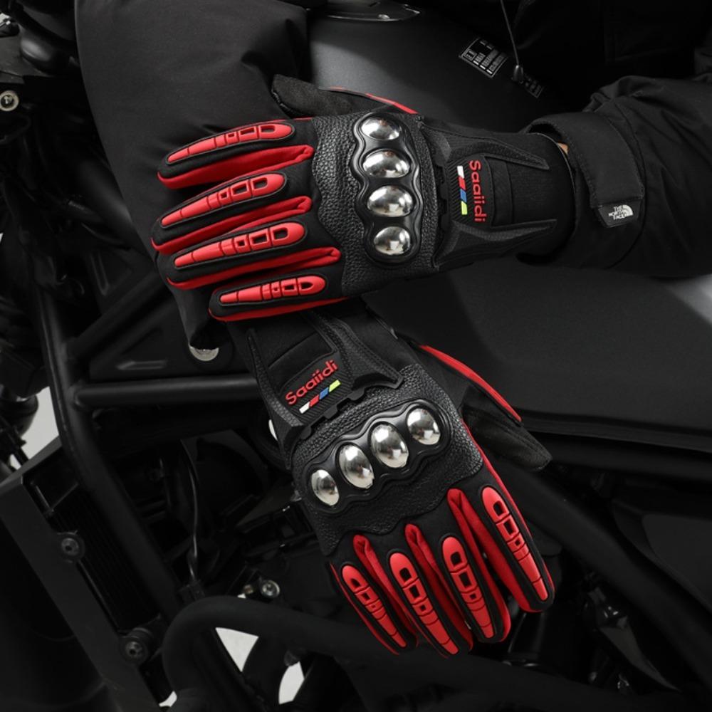 Winter motorcycle gloves men's and women's touch screen locomotive equipment non-slip, anti-drop, anti-splashing, outdoor windproof warm gloves