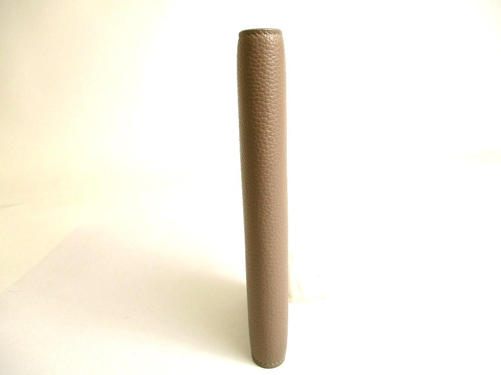 Authentic Saint Laurent Paris YSL Motif Light Brown Leather Flap Wallet Cassandre #9645  Refurbished