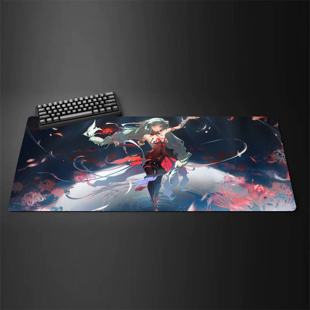 Philolova Anime Game W-Wuthering Waves Mousepad Mouse Mat Desk Mat With Pad Gaming Accessories Prime Gaming XXL Keyboard Pad P