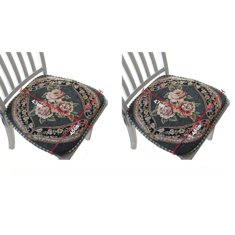 Chenier Jacquard Anti Slip Chair Cushion European Household Seat Pad Restaurant Decorat Dining Chair Mats Zippered Inner Core Can Disassembled Washed