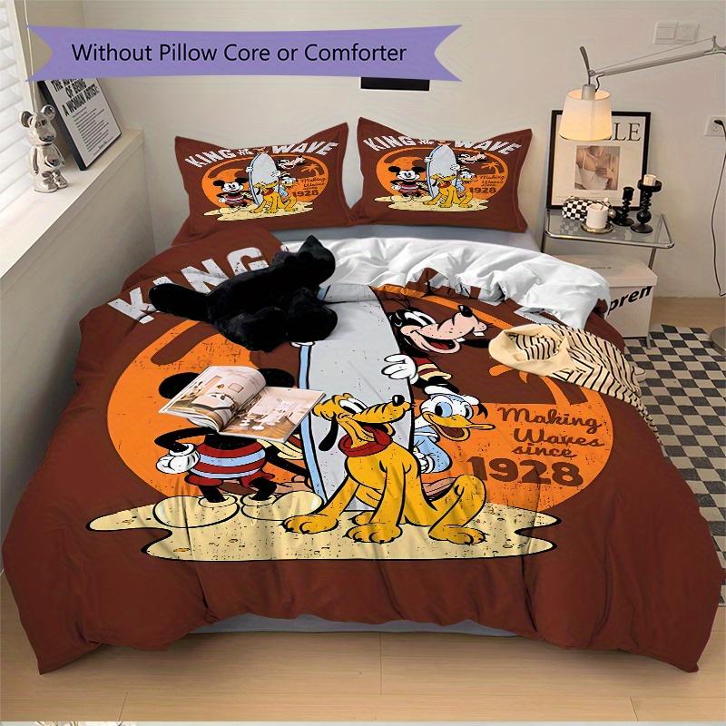3pcs Characters Surfing Bedding Set Includes Quilt Cover and Pillowcases, Suitable for All Seasons Q006
