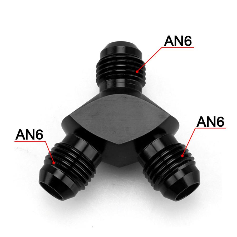 

Aluminium An6 Male To 2X An6 Female Y-Block Adapter Fitting