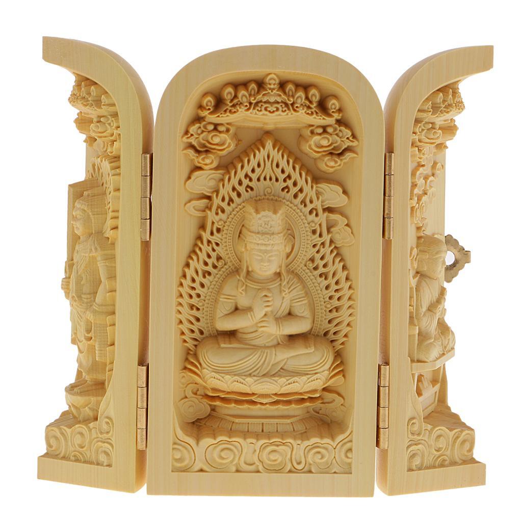 

Статуя Будды, резное украшение для шкафчика, скульптура из самшита, стиль-2