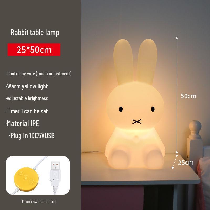 Children's Cartoon Bedside Night Light - Soft, Eye-Friendly Lamp for Baby Girl's Bedroom