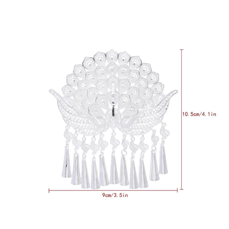 Glinting Tassels Hair Jewelry Queen Headdress for Pageant Proms Bridal Wedding Bridal Wedding Headwear