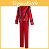 Michael Jackson Cosplay Costume Red Leather Jacket And Pants For Stage Performers