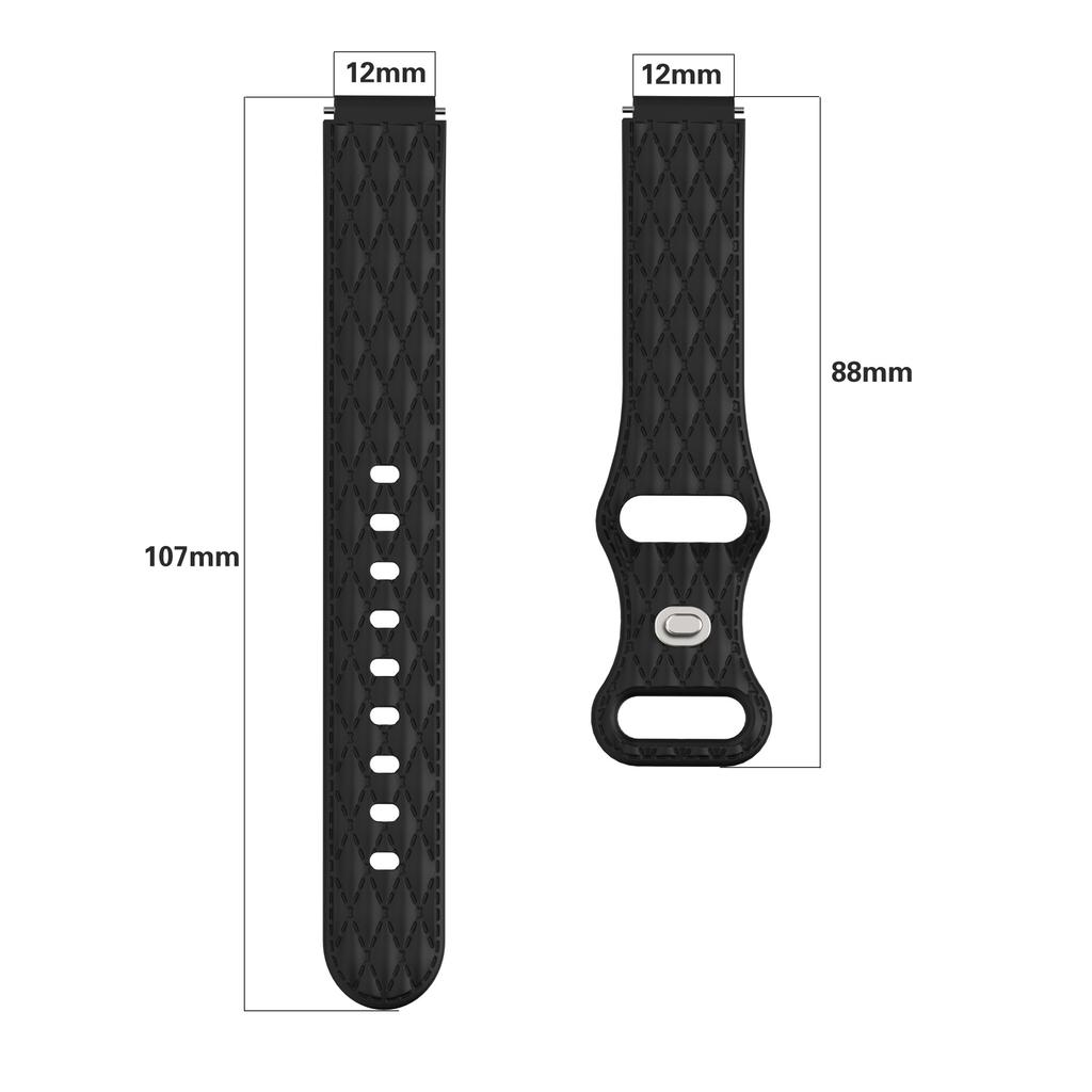 Diamond Patterned Butterfly Buckle Silicone Waterproof Strap Suitable For HUAWEI Band 11/11 Pro for Huawei Wristband 10 9 8