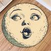 Cute Sun Moon Round Carpet Funny Expression Circle Children Play Mat Living Room Decoration Home Bedroom Sofa Hallway Area Rugs