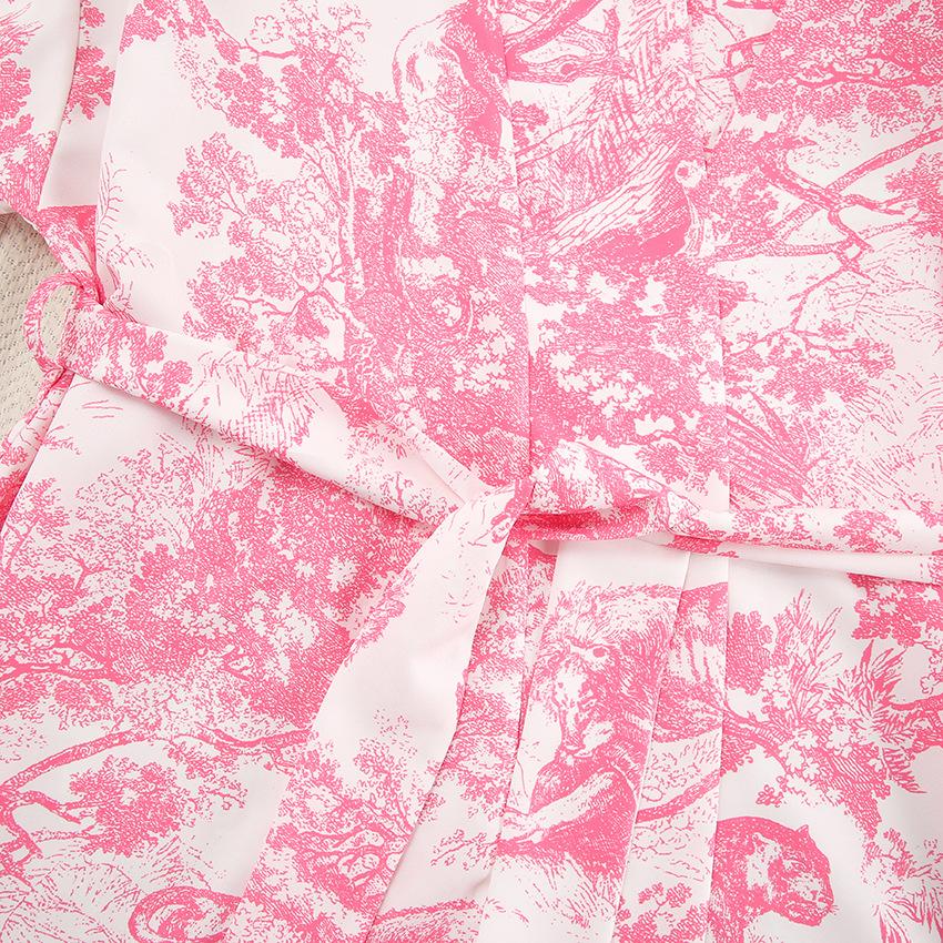 Весенние женские удобные синие мягкие шорты с длинными рукавами с принтом — фото 13