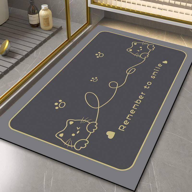 Minimalist Stain-Resistant Diatomaceous Earth Bathroom Mat - Non-Slip, Absorbent for Toilet & Washstand Use