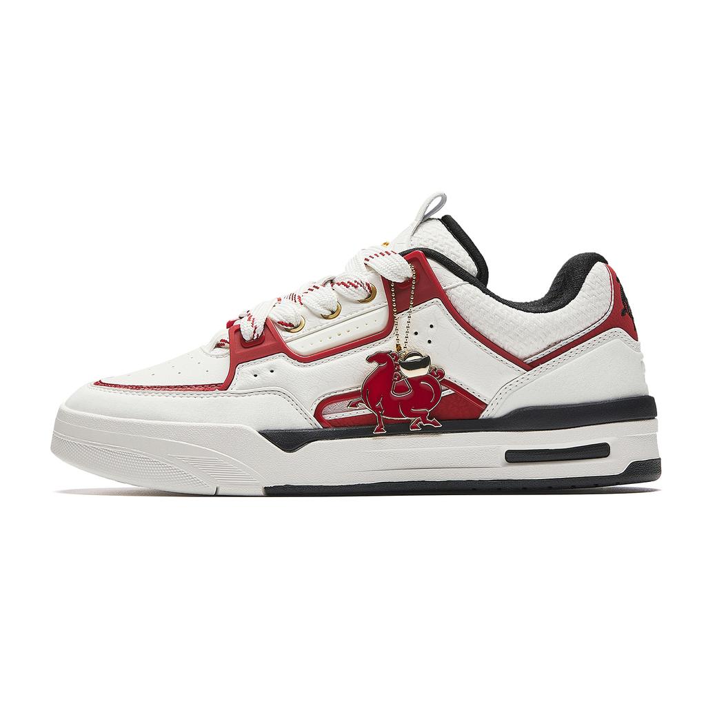 Anta Low Top Skateboard Shoes Women's White Red 122618043-10