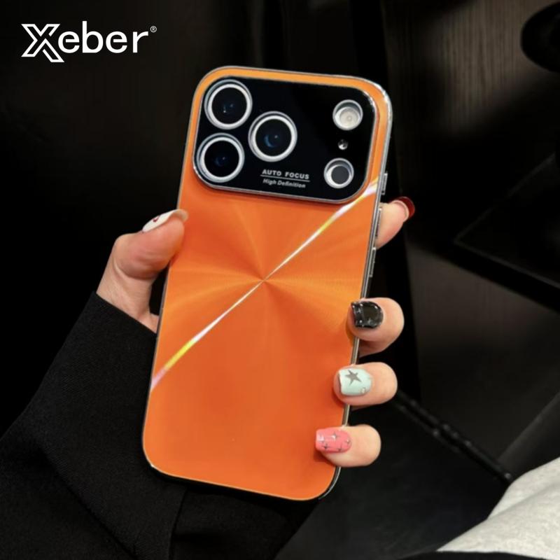 Laser Aurora CD Pattern Matte Case For iPhone 17 16 15 14 13 12 11 Pro Max Plus Soft Bumper Shockproof Armor Hard Cover