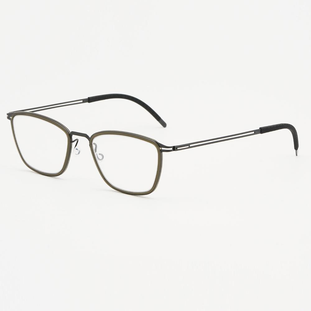 New Men's Square Titanium Screwless Glasses Frame Women Fashion Ultralight Brand Designer Eyewear Handmade Eyeglasses Spectacles