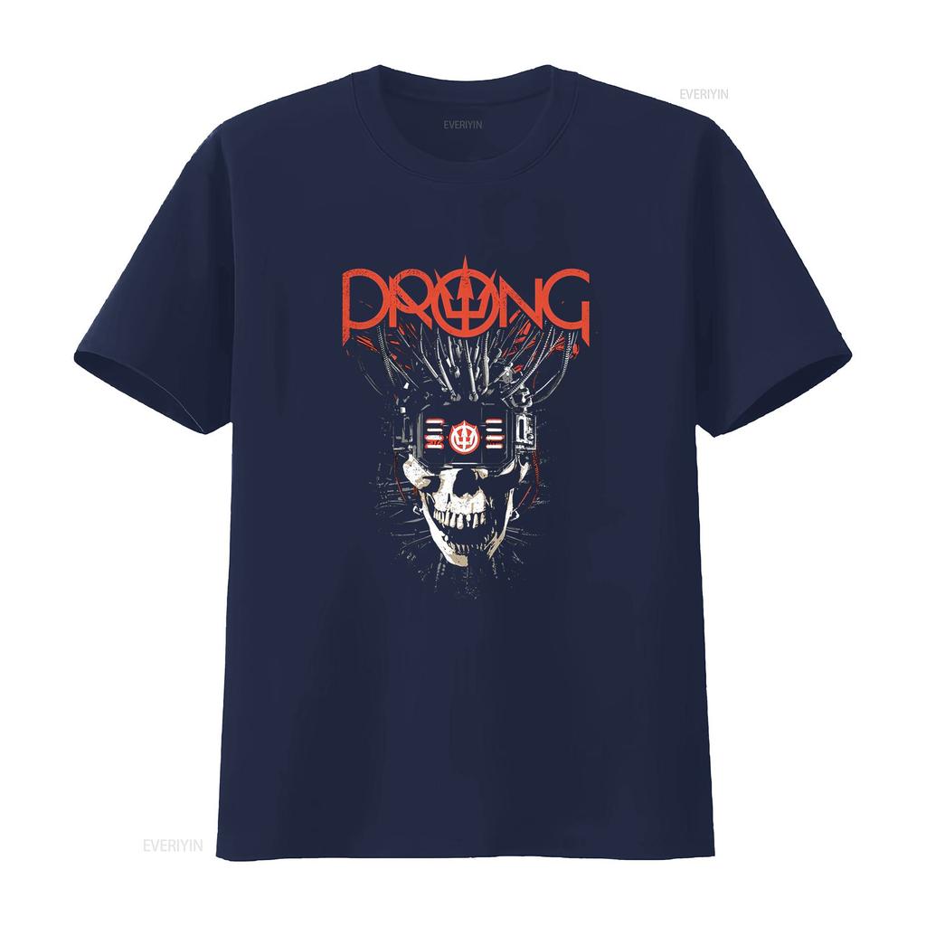 Prong Band 2025 Black T Shirt Vtg Short Sleeve All Sizes Ut234 Vintage Slightly Top For Everyday Wear Breathable