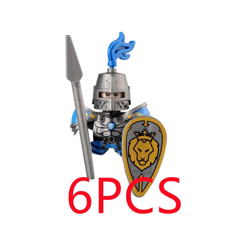MOC Building Blocks Medieval Character Accessories Warhorses Militiamen Dragons Castles Knights Brick Gifts Toy Helmets Shields