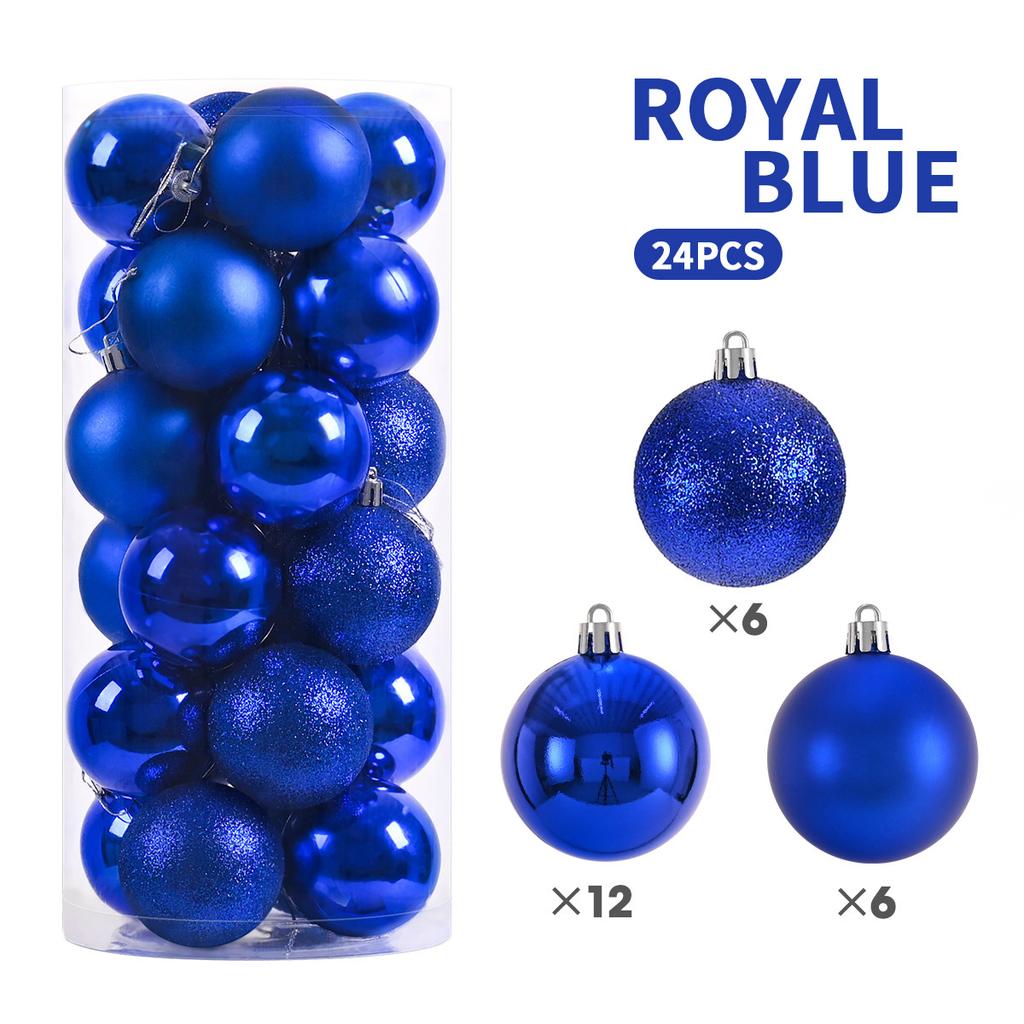 24Pcs 6cm Christmas Balls Ornaments for Xmas Christmas Tree - Christmas Tree Decorations Hanging Ball for Holiday Party