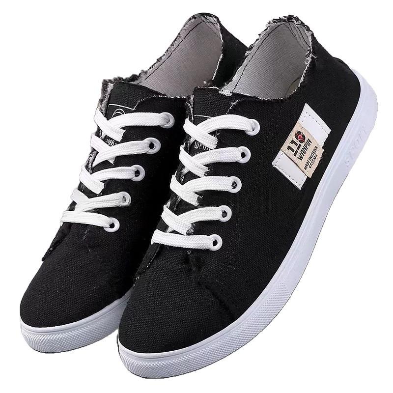 Women's Denim Canvas Sneakers Lace-up Low-top Casual Shoes Fashion Fringe Trim Walking Shoes