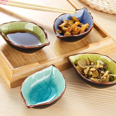 Keramik Sojasaucenschälchen Set im japanischen Stil Kreative kleine Teller für zu Hause zum Essen Würzteller