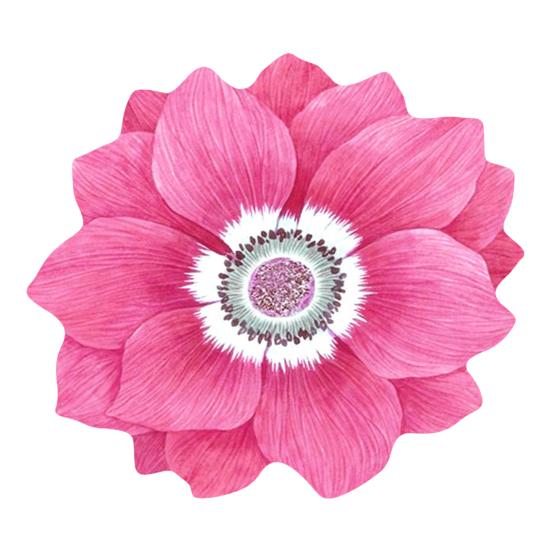 Lotus Flower Floor Mat Non-Slip Round Area Rug Washable Floral Carpet Chinese Style Rug for Bedroom Living Room Kitchen Bathroom Cloakroom