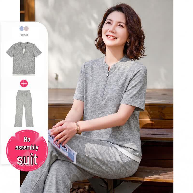 Women s Summer Casual Sports Two-Piece Set XXXL