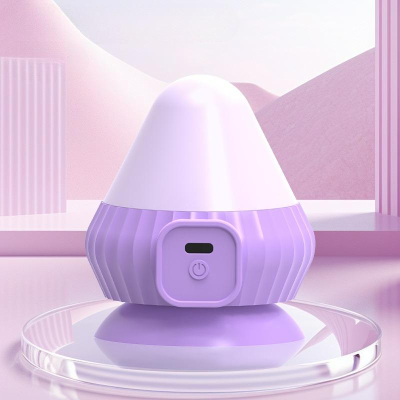 Electric Silicone Massager Ball Relaxation Muscle Mini Hands-free Suction Cup Fascia Gun Vibration Massage Relieve Fatigue фиолетовый