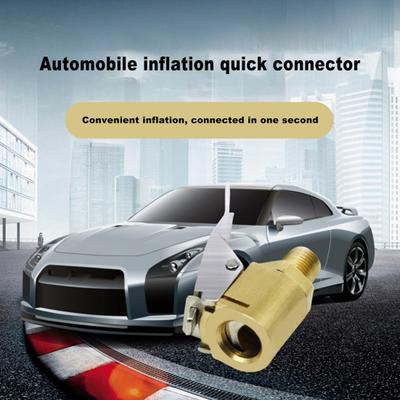 Szybkozłącze do opon Uchwyt pneumatyczny Open Flow Prosty uchwyt blokujący z klipsem Trwała miedź