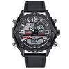 Men Big Brand Chronograph Watch Fashion Leather Band Dual Time Alarm Multi-function Sports Military Watches Relogio Masculino