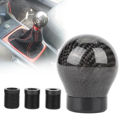 Universal Carbon Fiber Style Gear Shift Knob Head Lever Cover Car Modification AccessoryBlack