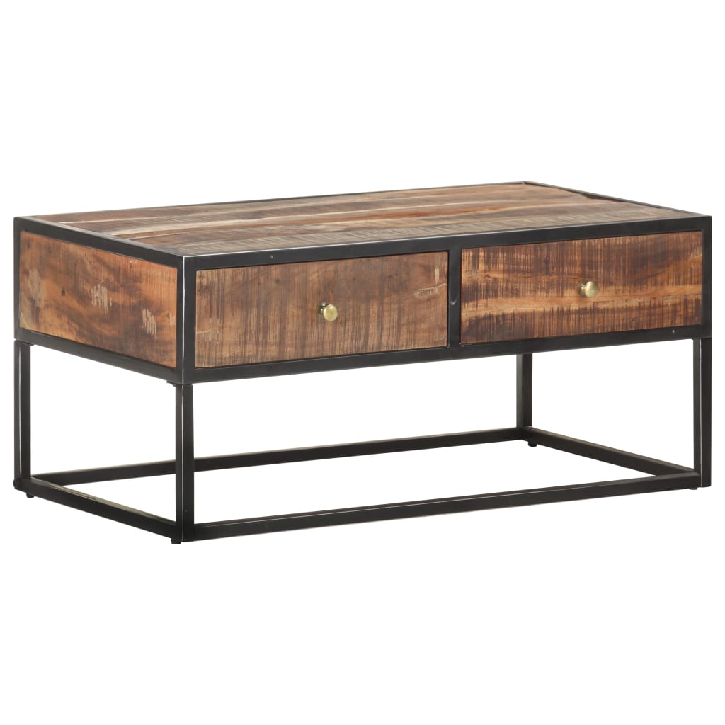 Coffee Table 90x50x40 Cm Rough Acacia Wood