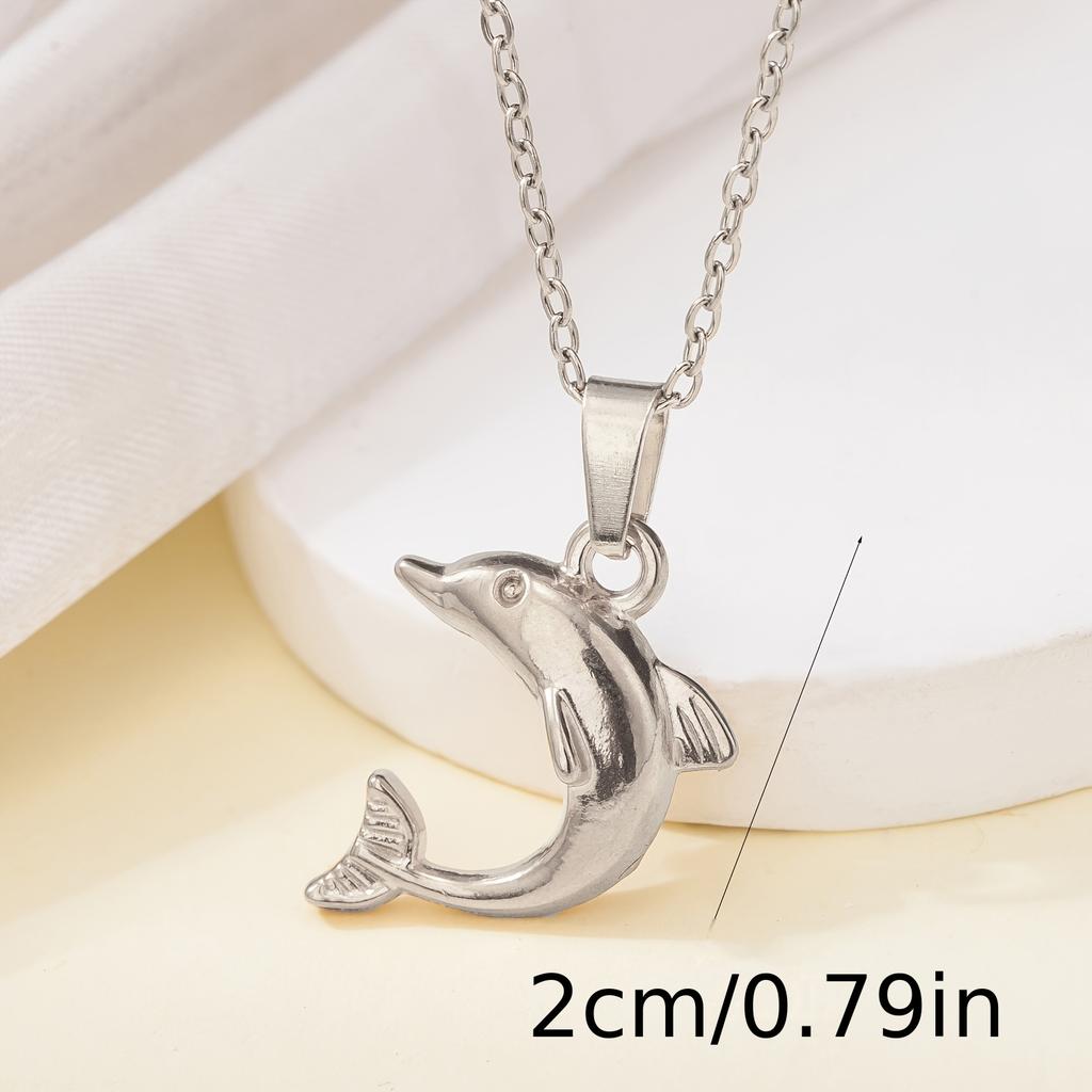 Dolphin Necklace Stainless Steel Vacation Style