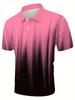 Sommer-Stil Herren Kurzarm-Poloshirt mit 3D-Gradientenmuster-Print - Street Casual Modisch und Bequem