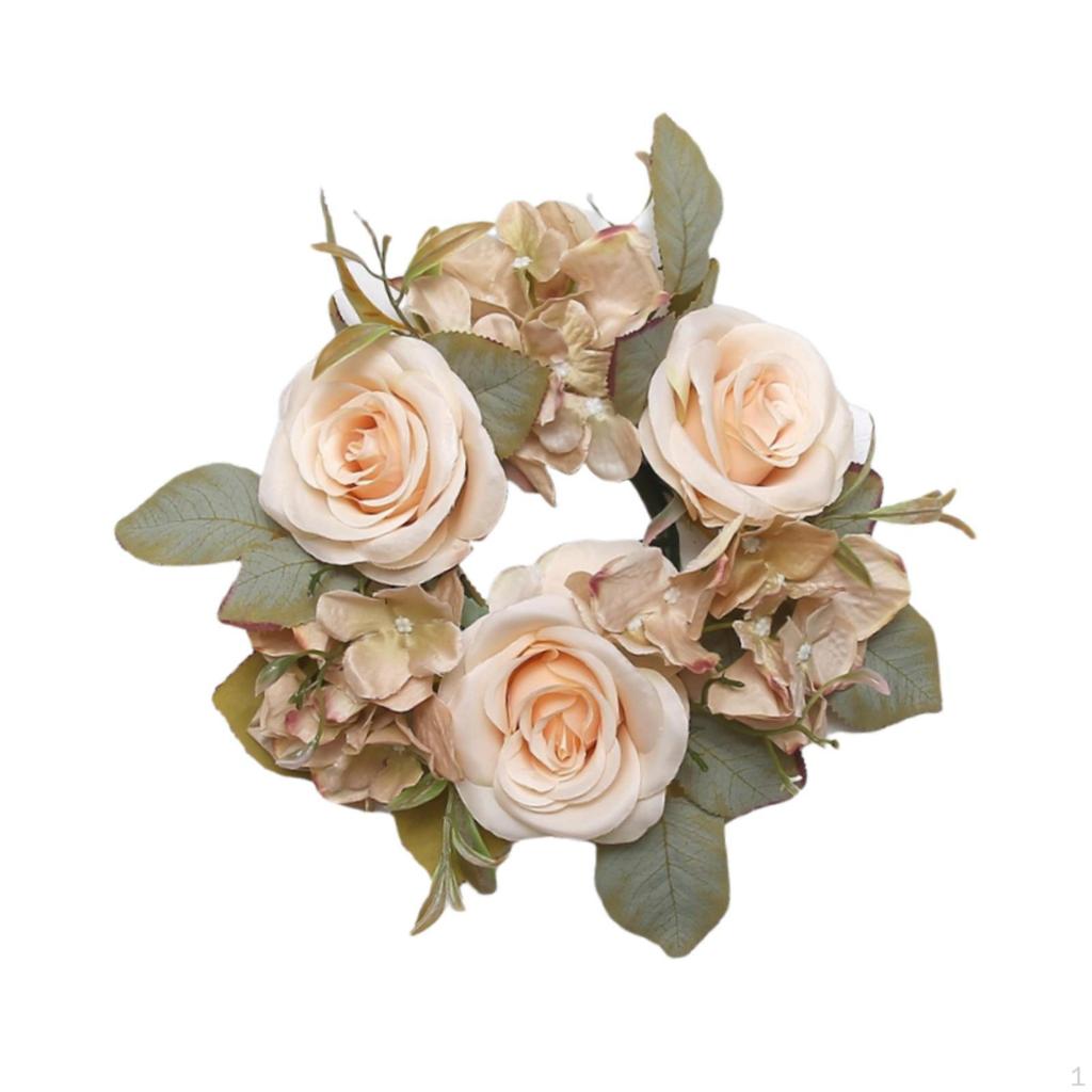 Künstlicher Rosenkranz zur Wanddekoration mit Kerzenring Zuhause und Veranstaltungen