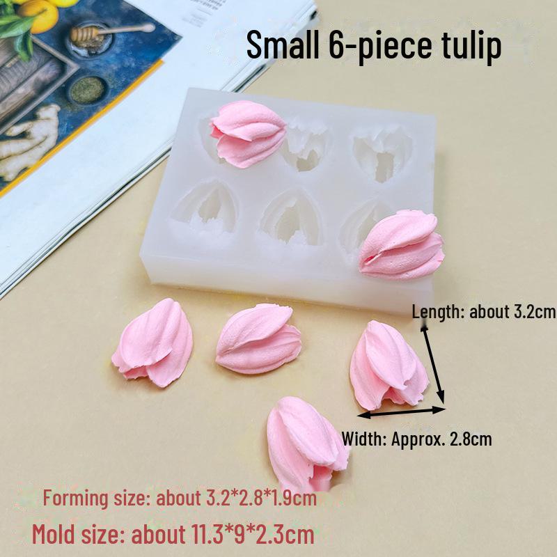 

Силиконовая форма Gesang Flower & Tulip Leaf для мыла и украшения тортов своими руками