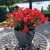 1 Bouquets Artificial Violet Flowers Silk Flowers Fake Grass Plants For Wedding Home Garden Decoration Birthday Xmas Party Decor