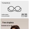 Strapless Invisible Push-Up Bra for Women, Anti-Slip, Wire-Free, Seamless Side Support.
