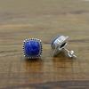 Naturalny kolczyk Lapis Lazuli Kolczyk Lapis Biżuteria Lapis Kolczyk ze srebra próby 925