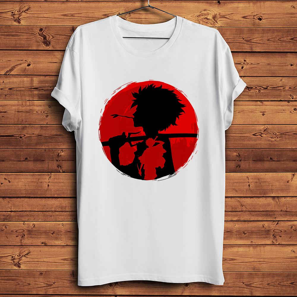 Unisexga Samurai Champloo Fuu Jin Mugen funny anime tshirt Unisex white short sleeve casual homme t shirt unisex streetwear tee S