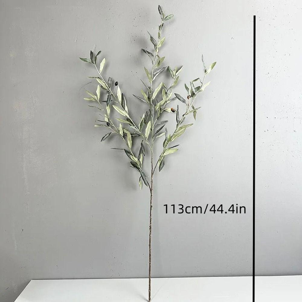 Mit Früchten Künstlicher Olivenzweig Plastik Falsche Olive Baum Vase Arrangement