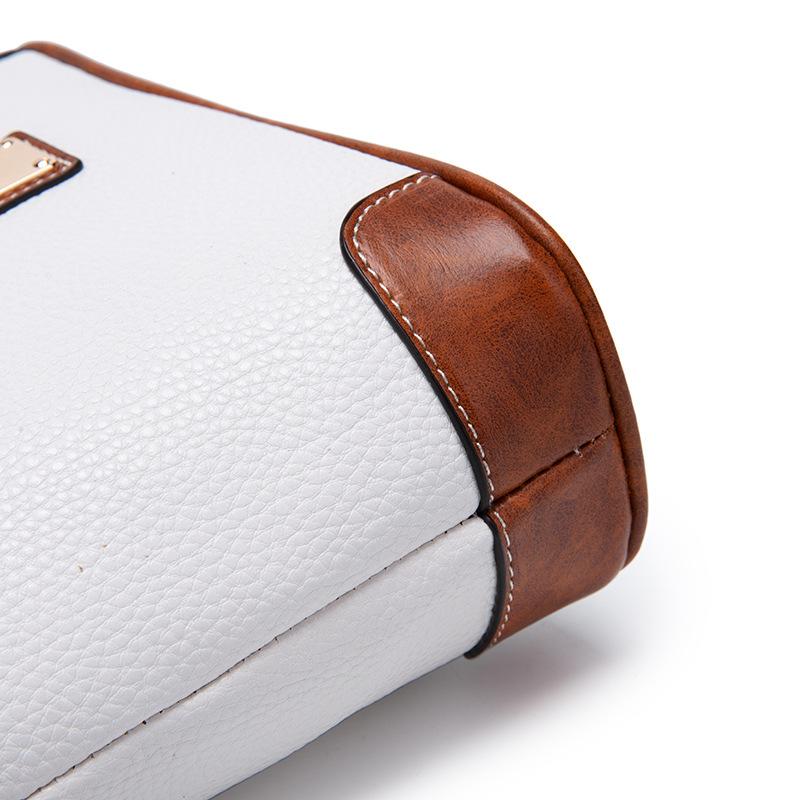 Dámská taška Vintage Pebbled Lychee Grain Textura Crossbody taška Vícebarevná dámská taška