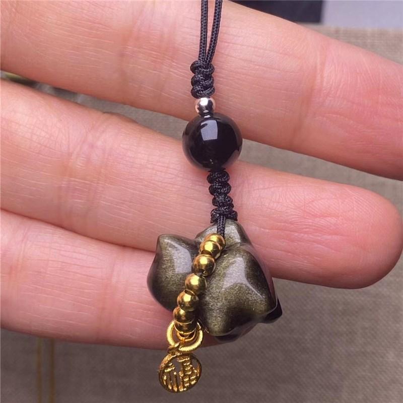Where Winds Meet Silver Obsidian Cat Phone Charm Midnight Blades Game Player Pendant Anime Cosplay Backpack Charm for Game Fans