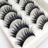 10Pairs False Eyelashes Thick Reusable Synthetic Fiber Naturals Cruelty-Free False Lashes for Daily Life