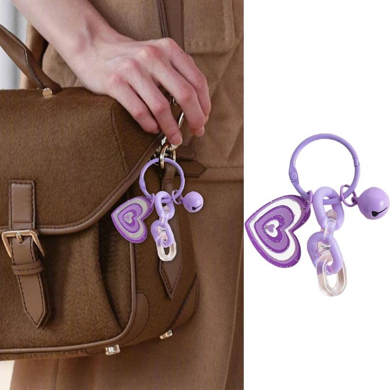 Creative DIY Heart Shaped Keychain With Glitter and Sturdy Acrylic Materials for Personalize Accessories